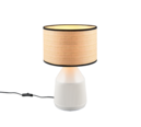Trio Lighting Trio FORMENTERA tafellamp | E27 Fitting | wit mat met natuurlijke afwerking | Ø 28 cm | IP20 | excl. 1x E27 | max. 60W