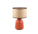 Trio Lighting Trio FORMENTERA tafellamp | E27 Fitting | terracotta met natuurlijke afwerking | Ø 28 cm | IP20 | excl. 1x E27 | max. 60W