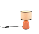 Trio Lighting Trio FORMENTERA tafellamp | E14 Fitting | terracotta | Ø 16 cm | IP20 | excl. 1x E14 | max. 40W