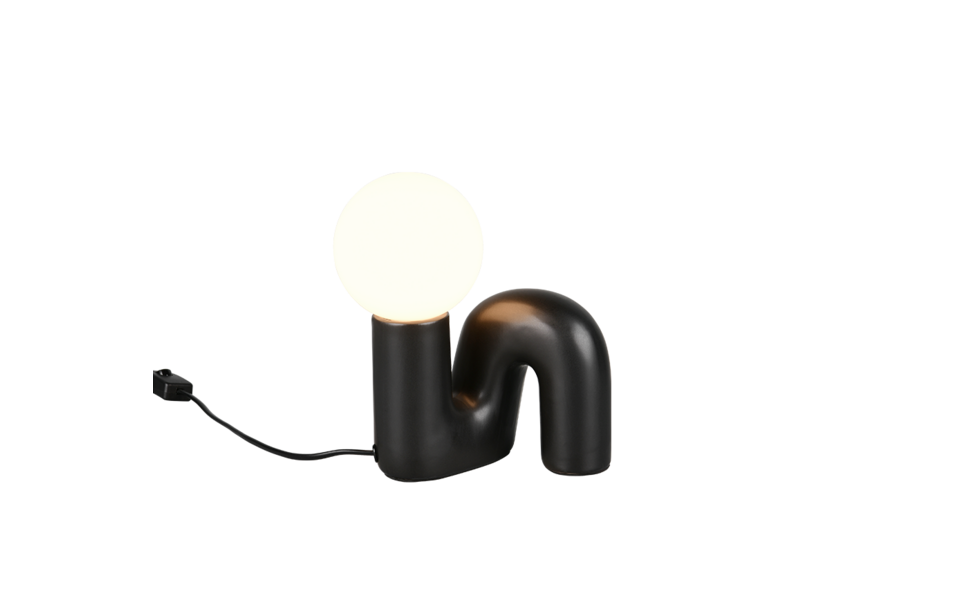 Trio Lighting Trio QUINN tafellamp | G9 Fitting | zwart met wit | 16,5 x 15 cm | IP20 | excl. 1x G9 | max. 5W Trio Lighting Trio QUINN tafellamp | G9 Fitting | zwart met wit | 16,5 x 15 cm | IP20 | excl. 1x G9 | max. 5W
