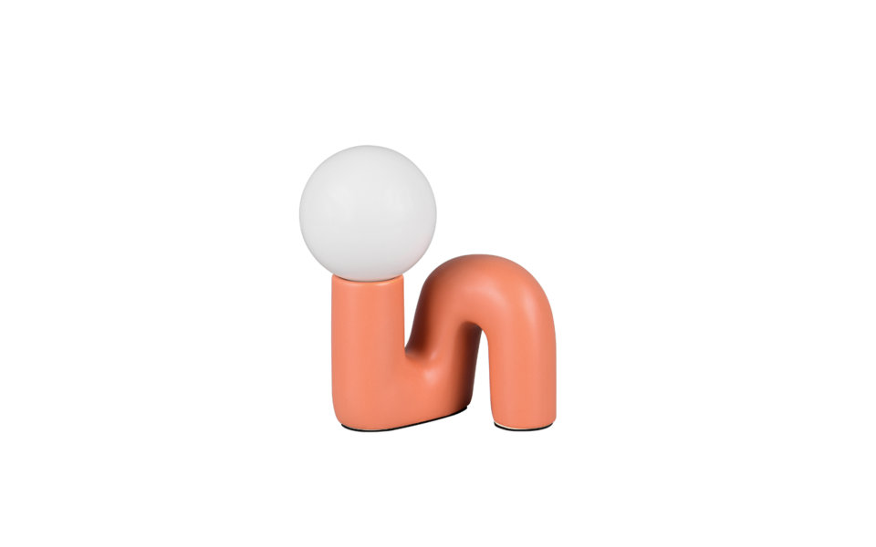 Trio Lighting Trio QUINN tafellamp | G9 Fitting | abrikoos met wit | 16,5 x 15 cm | IP20 | excl. 1x G9 | max. 5W Trio Lighting Trio QUINN tafellamp | G9 Fitting | abrikoos met wit | 16,5 x 15 cm | IP20 | excl. 1x G9 | max. 5W