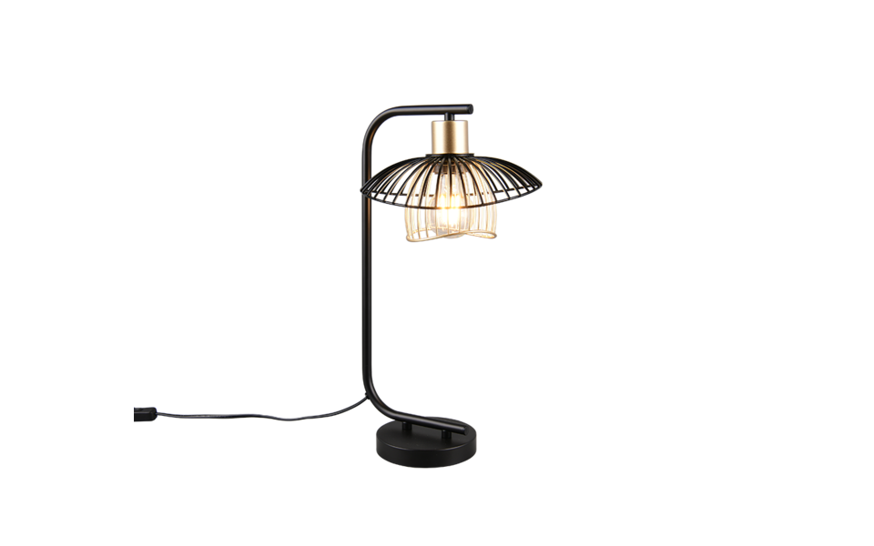 Trio Lighting Trio LAURIS table lamp | 1x E27 max 40W | black | 44 cm