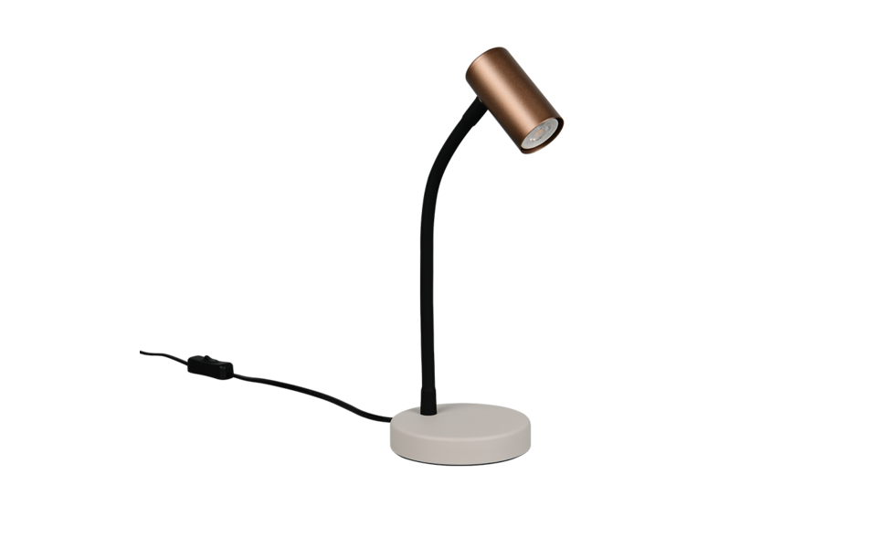 Trio Lighting Trio TARYN tafellamp | GU10 Fitting | koffie | 18 x 12 cm | IP20 | excl. 1x GU10 | max. 5W