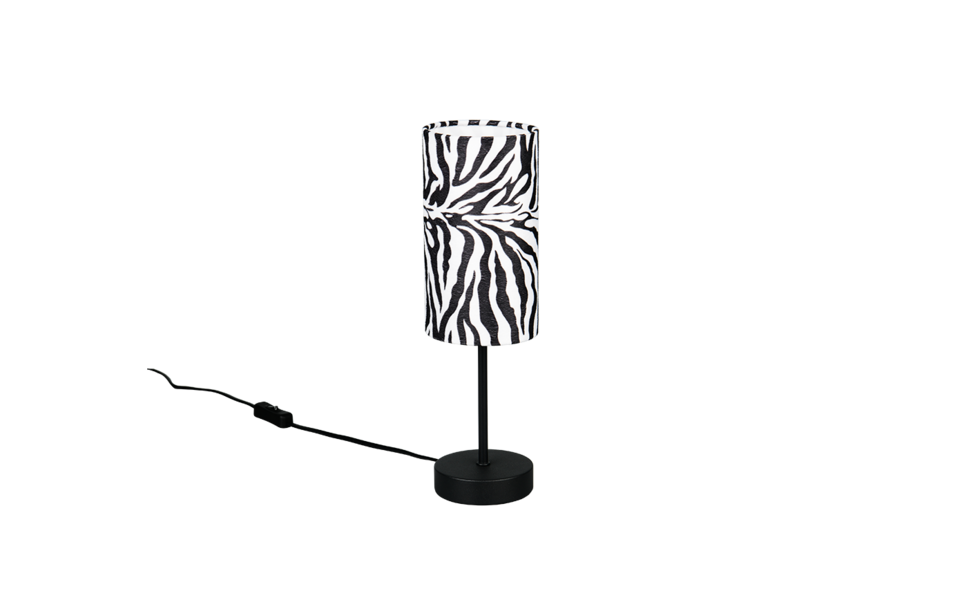 Trio Lighting Trio ZEBARA tafellamp | E14 Fitting | mat zwart | Ø 11 cm | IP20 | excl. 1x E14 | max. 10W