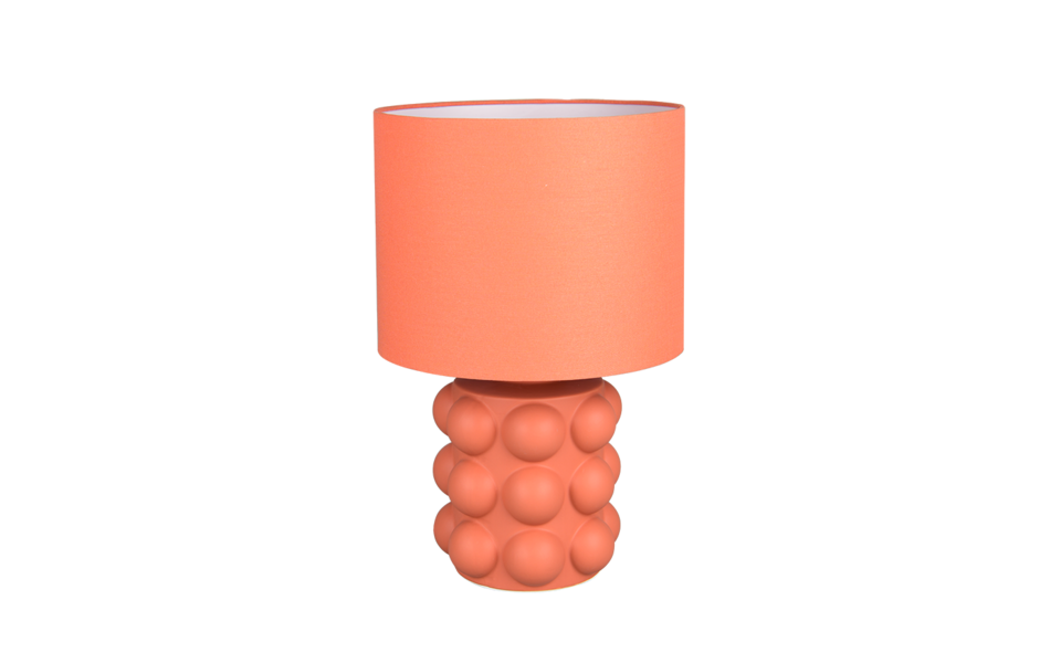 Trio Lighting Trio KATE tafellamp | E27 Fitting | abrikoos | Ø 30 cm | IP20 | excl. 1x E27 | max. 60W
