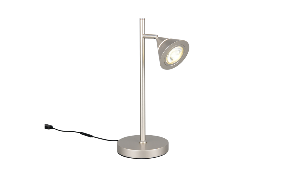 Trio Lighting Trio ROMEO tafellamp | LED | nikkel mat | Ø 22,7 cm | IP20 | 1x 5W | 500 lm | 2300+3000+4000K | dimbaar