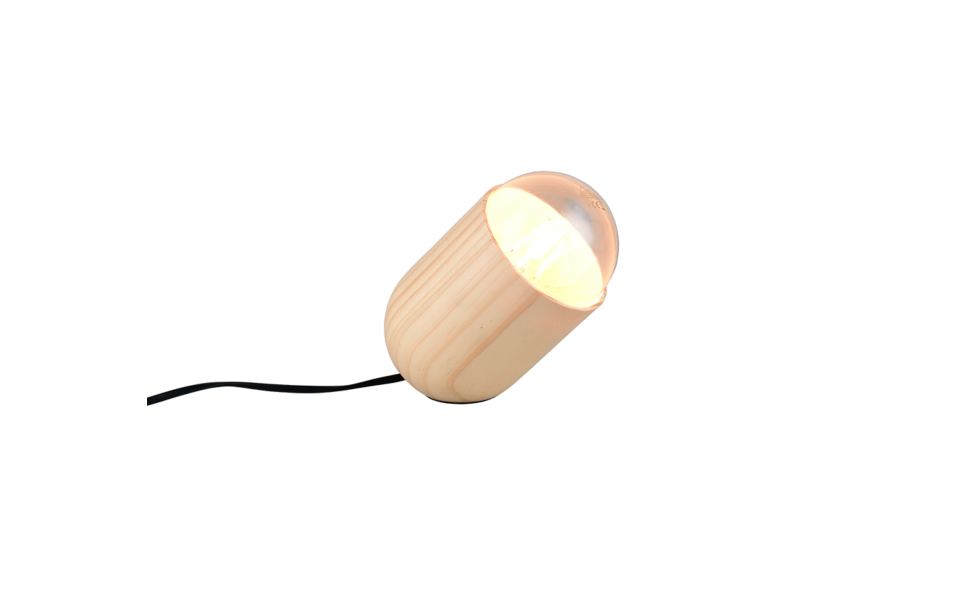 Trio Lighting Trio NARA tafellamp | E27 Fitting | houtkleur | 14 x 10 cm | IP20 | excl. 1x E27 | max. 15W