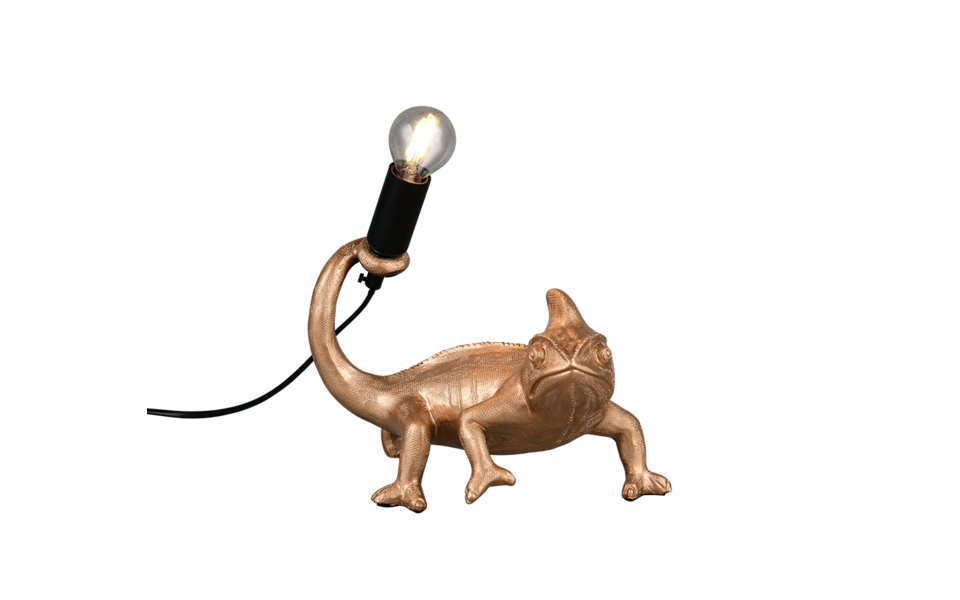 Trio Lighting Trio CRAWLY tafellamp | E14 Fitting | goudkleurig | 24,5 x 14 cm | IP20 | excl. 1x E14 | max. 10W