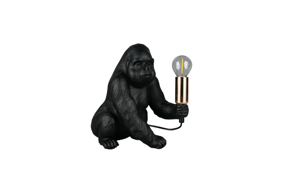 Trio Lighting Trio KONG tafellamp | E14 Fitting | zwart | 22 x 15 cm | IP20 | excl. 1x E14 | max. 10W