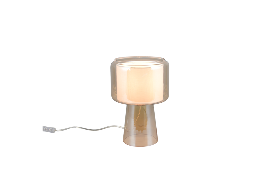 Trio Lighting Trio ROCKA tafellamp | E14 Fitting | amber met wit | Ø 20 cm | IP20 | excl. 1x E14 | max. 10W Trio Lighting Trio ROCKA tafellamp | E14 Fitting | amber met wit | Ø 20 cm | IP20 | excl. 1x E14 | max. 10W