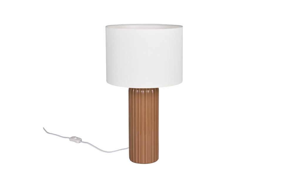 Trio Lighting Trio BLAIR tafellamp | E27 Fitting | mokka met beige | Ø 28 cm | IP20 | excl. 1x E27 | max. 10W Trio Lighting Trio BLAIR tafellamp | E27 Fitting | mokka met beige | Ø 28 cm | IP20 | excl. 1x E27 | max. 10W