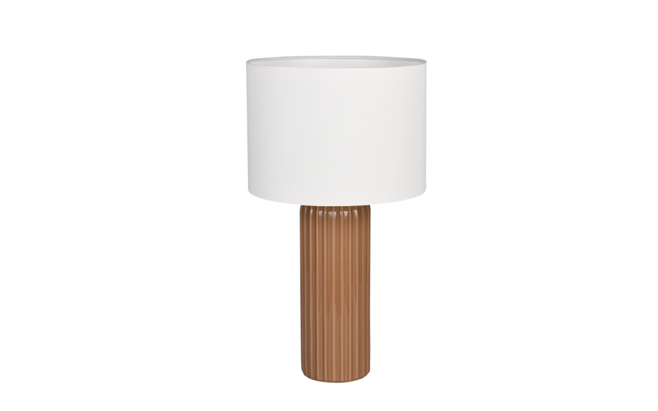 Trio Lighting Trio BLAIR tafellamp | E27 Fitting | mokka met beige | Ø 28 cm | IP20 | excl. 1x E27 | max. 10W Trio Lighting Trio BLAIR tafellamp | E27 Fitting | mokka met beige | Ø 28 cm | IP20 | excl. 1x E27 | max. 10W
