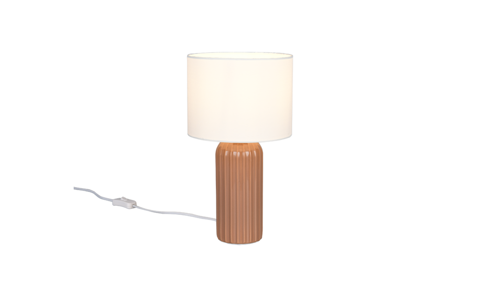 Trio Lighting Trio BLAIR tafellamp | E27 Fitting | mokka met beige | Ø 20 cm | IP20 | excl. 1x E27 | max. 10W