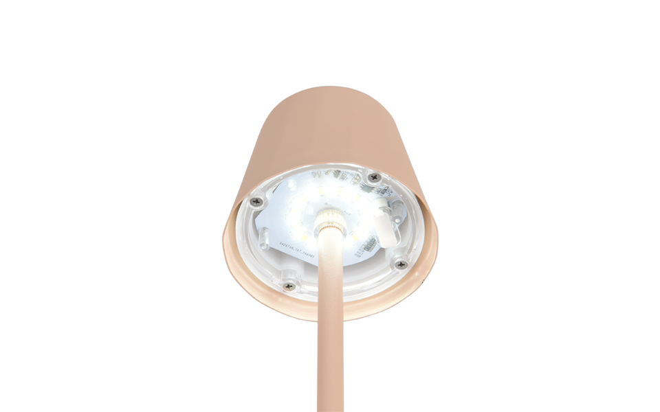 Trio Lighting Trio DIAZ tafellamp | LED | zand | Ø 8,5 cm | IP44 | 1x 1,6W | 160 lm | 2700-6500K