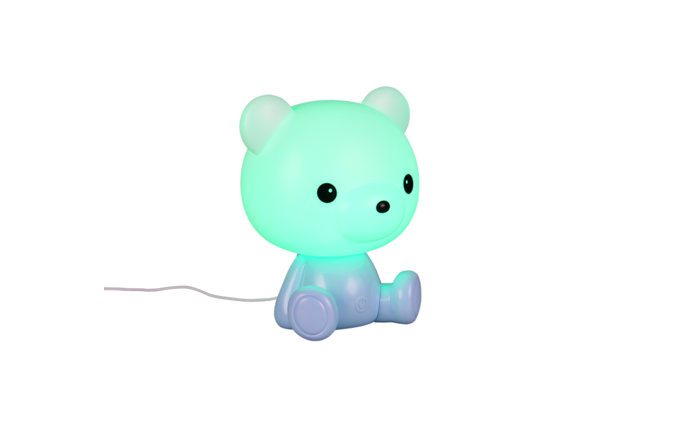Trio Lighting Trio CUTIE tafellamp | LED | blauw | 21 x 19 cm | IP20 | 1x 0,3W | 30 lm | 3000K