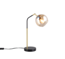 Trio Lighting Trio PAXTON table lamp | 1x E27 max 40W | black with gold | 45 cm
