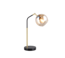Trio Lighting Trio PAXTON table lamp | 1x E27 max 40W | black with gold | 45 cm