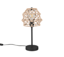 Trio Lighting Trio HIVE tafellamp | E27 Fitting | mat zwart met natuurlijke afwerking | Ø 20 cm | IP20 | excl. 1x E27 | max. 10W