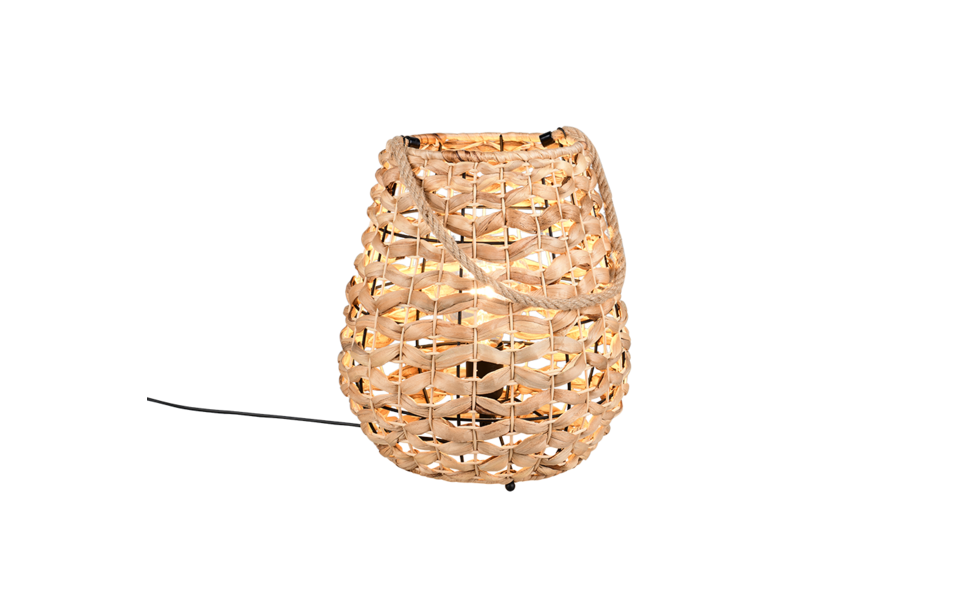 Trio Lighting Trio JEAN tafellamp | E27 Fitting | mat zwart met natuurlijke afwerking | Ø 29 cm | IP20 | excl. 1x E27 | max. 10W Trio Lighting Trio JEAN tafellamp | E27 Fitting | mat zwart met natuurlijke afwerking | Ø 29 cm | IP20 | excl. 1x E27 | max. 10W