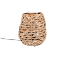 Trio Lighting Trio JEAN tafellamp | E27 Fitting | mat zwart met natuurlijke afwerking | Ø 29 cm | IP20 | excl. 1x E27 | max. 10W
