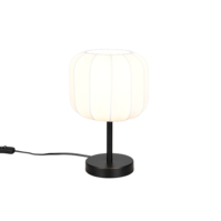 Trio MADLEINE tafellamp | mat zwart met wit | IP20 | E27 Fitting