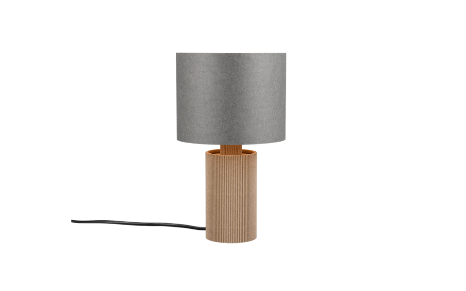 Trio Lighting Trio CANIO tafellamp | E14 Fitting | natuurlijke afwerking met grijs | Ø 16,5 cm | IP20 | excl. 1x E14 | max. 40W