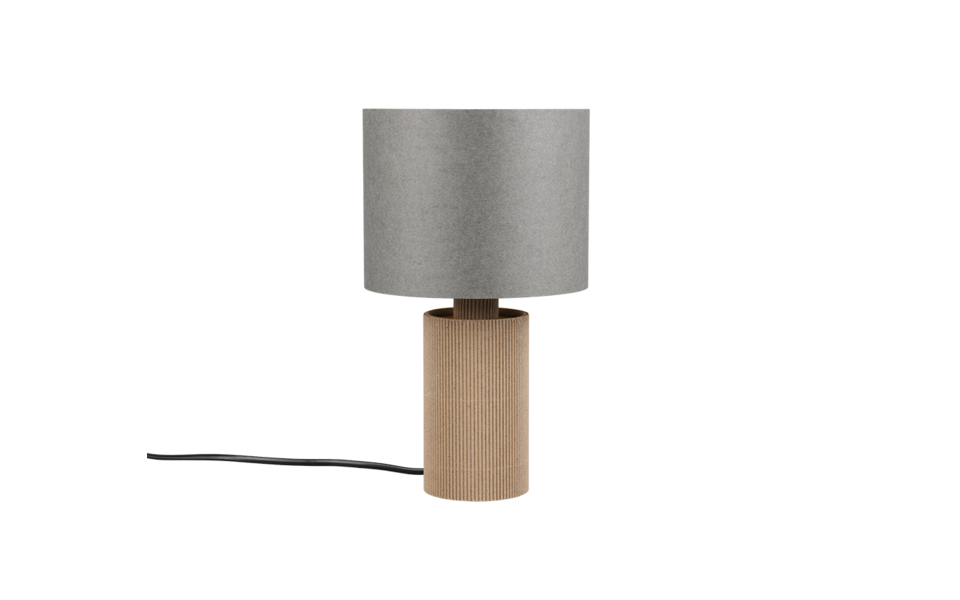 Trio Lighting Trio CANIO tafellamp | E14 Fitting | natuurlijke afwerking met grijs | Ø 16,5 cm | IP20 | excl. 1x E14 | max. 40W