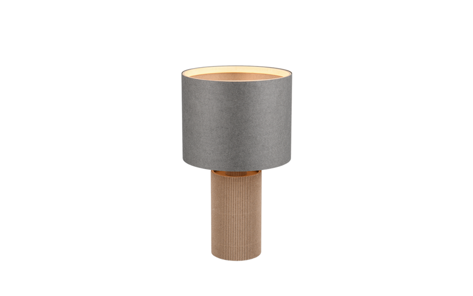 Trio Lighting Trio CANIO tafellamp | E14 Fitting | natuurlijke afwerking met grijs | Ø 16,5 cm | IP20 | excl. 1x E14 | max. 40W