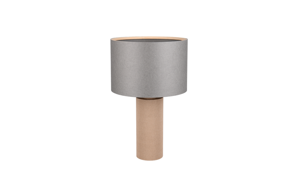 Trio Lighting Trio CANIO tafellamp | E27 Fitting | natuurlijke afwerking met grijs | Ø 30 cm | IP20 | excl. 1x E27 | max. 40W