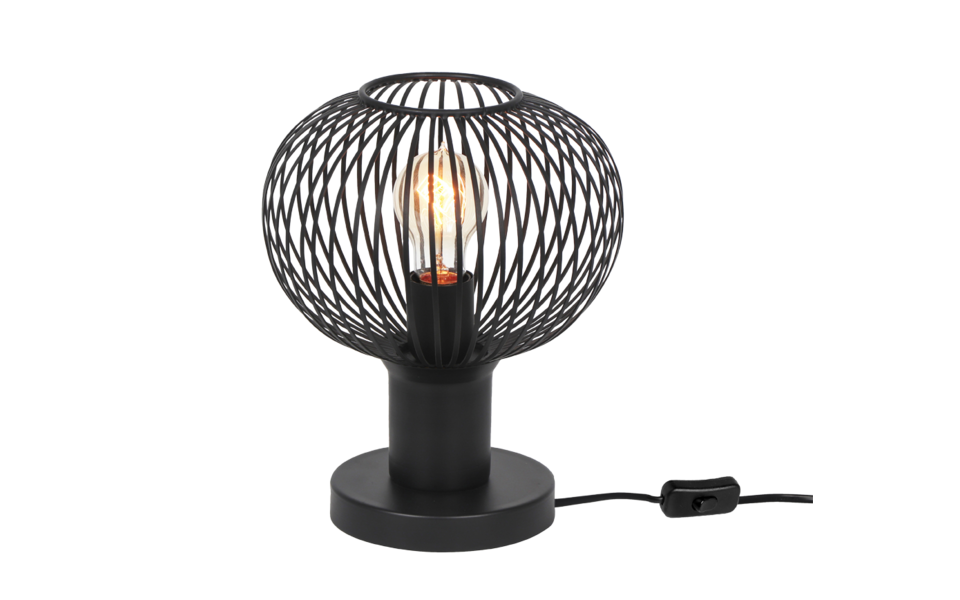 Trio Lighting Trio GILA table lamp | 1x E27 max 40W | black | Ø 23 cm | 27 cm Trio Lighting Trio GILA table lamp | 1x E27 max 40W | black | Ø 23 cm | 27 cm