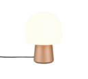 Trio Lighting Trio STEEN tafellamp | E14 Fitting | bruin met wit | Ø 20 cm | IP20 | excl. 1x E14 | max. 10W