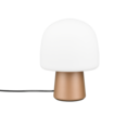 Trio Lighting Trio STEEN tafellamp | E14 Fitting | bruin met wit | Ø 20 cm | IP20 | excl. 1x E14 | max. 10W