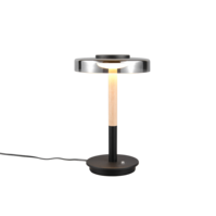 Trio CELESTE tafellamp | LED | mat zwart met rookkleur | IP20