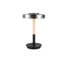Trio Lighting Trio CELESTE tafellamp | LED | mat zwart met rookkleur | Ø 22 cm | IP20 | 1x 10W | 1050 lm | 3000K | dimbaar