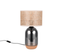 Trio Lighting Trio TARA tafellamp | E27 Fitting | verchroomd met natuurlijke afwerking | Ø 25 cm | IP20 | excl. 1x E27 | max. 10W