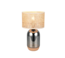 Trio Lighting Trio TARA tafellamp | E27 Fitting | verchroomd met natuurlijke afwerking | Ø 25 cm | IP20 | excl. 1x E27 | max. 10W
