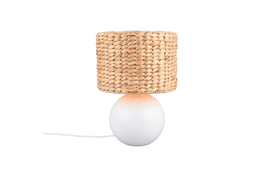 Trio Lighting Trio VINA tafellamp | E27 Fitting | wit met bruin | Ø 28 cm | IP20 | excl. 1x E27 | max. 40W Trio Lighting Trio VINA tafellamp | E27 Fitting | wit met bruin | Ø 28 cm | IP20 | excl. 1x E27 | max. 40W