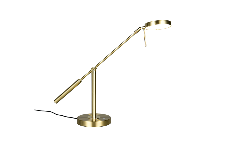Trio Lighting Trio MONZA tafellamp | LED | messing mat | Ø 16 cm | IP20 | 1x 12W | 1400 lm | 2300+3000+4000K | dimbaar