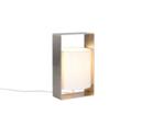Trio Lighting Trio PAIL tafellamp | E27 Fitting | nikkel mat met wit | 16 x 15 cm | IP20 | excl. 1x E27 | max. 10W