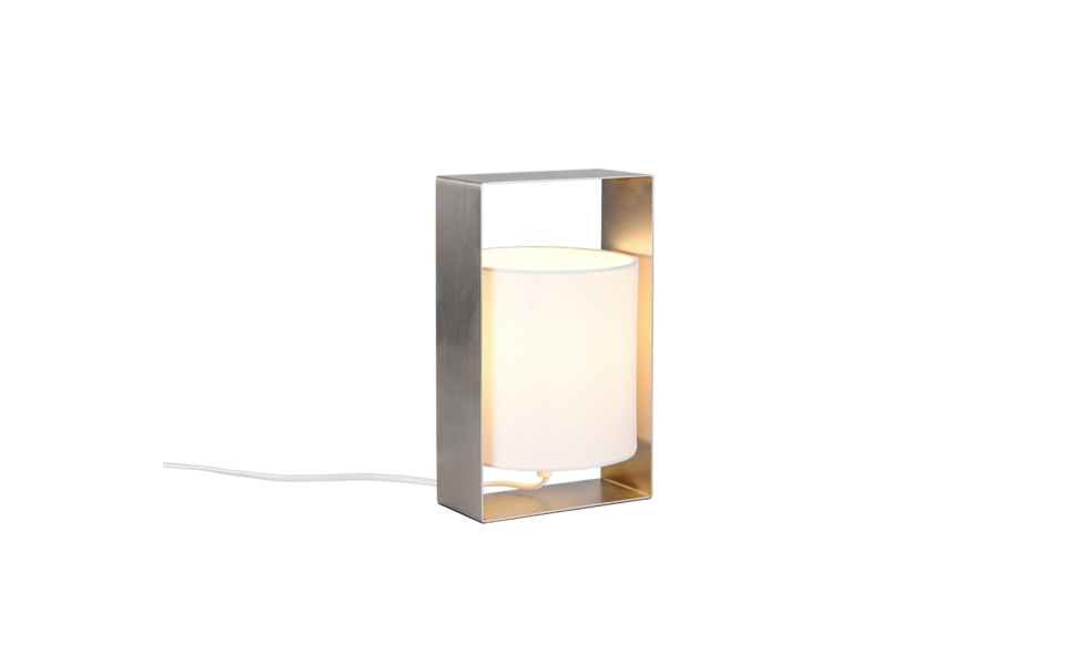 Trio Lighting Trio PAIL tafellamp | E27 Fitting | nikkel mat met wit | 16 x 15 cm | IP20 | excl. 1x E27 | max. 10W Trio Lighting Trio PAIL tafellamp | E27 Fitting | nikkel mat met wit | 16 x 15 cm | IP20 | excl. 1x E27 | max. 10W