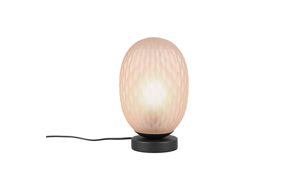 Trio Lighting Trio FACETTE tafellamp | E27 Fitting | amber | Ø 17,5 cm | IP20 | excl. 1x E27 | max. 25W