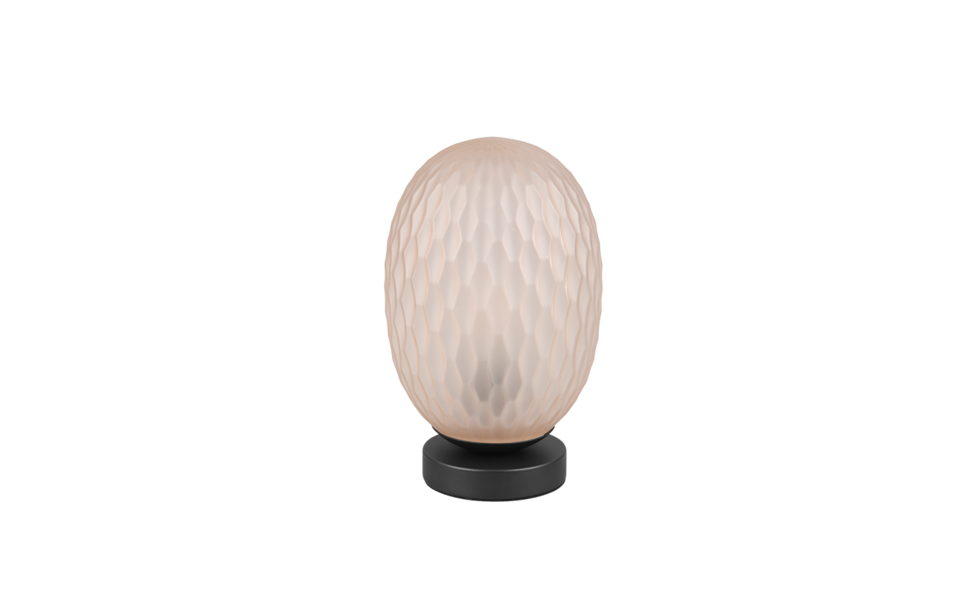 Trio Lighting Trio FACETTE tafellamp | E27 Fitting | amber | Ø 17,5 cm | IP20 | excl. 1x E27 | max. 25W
