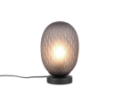 Trio Lighting Trio FACETTE tafellamp | E27 Fitting | mat zwart met rookkleur | Ø 17,5 cm | IP20 | excl. 1x E27 | max. 25W