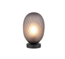 Trio Lighting Trio FACETTE tafellamp | E27 Fitting | mat zwart met rookkleur | Ø 17,5 cm | IP20 | excl. 1x E27 | max. 25W