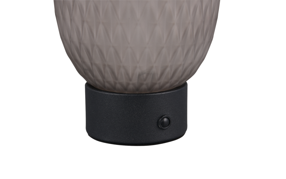 Trio Lighting Trio FACETTE tafellamp | LED | rookkleur | Ø 11,8 cm | IP20 | 1x 1,5W | 140 lm | 3000K
