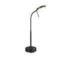 Trio Lighting Trio MORENO tafellamp | LED | mat zwart | 14 x 45 cm | IP20 | 1x 3W | 300 lm | 2700+4000+6000K | dimbaar