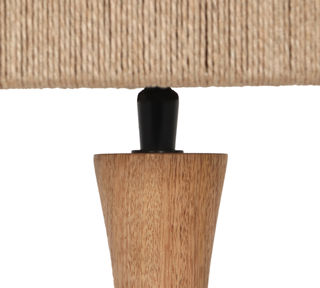 Natuur hout, Lampenkap, Jute Natuur hout, Lampenkap, Jute