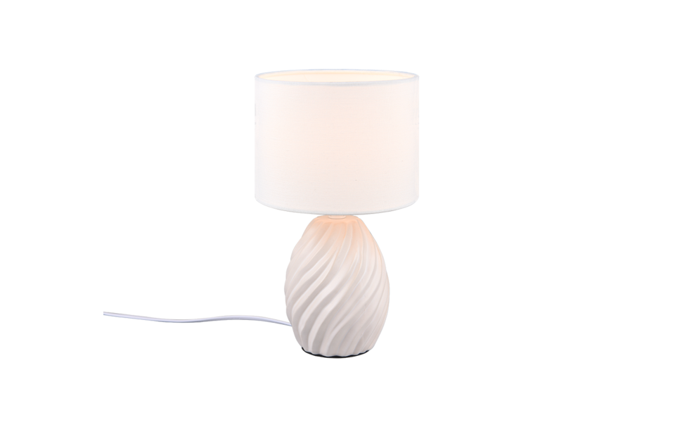 Trio Lighting Trio MELVA tafellamp | E14 Fitting | wit mat met wit | Ø 18 cm | IP20 | excl. 1x E14 | max. 40W