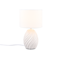 Trio Lighting Trio MELVA tafellamp | E14 Fitting | wit mat met wit | Ø 18 cm | IP20 | excl. 1x E14 | max. 40W