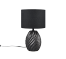 Trio Lighting Trio MELVA tafellamp | E14 Fitting | mat zwart met zwart | Ø 18 cm | IP20 | excl. 1x E14 | max. 40W